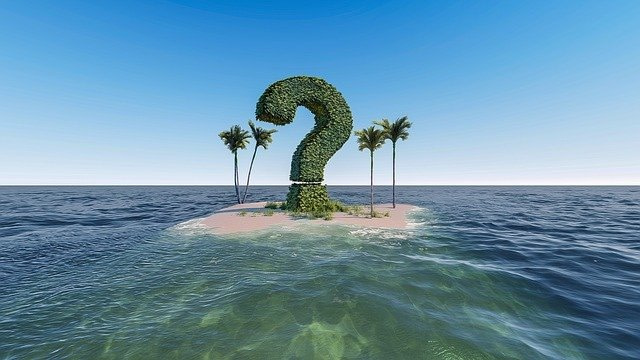 question mark question mark on island